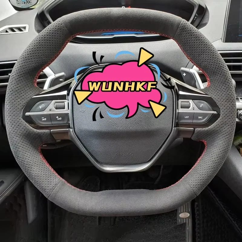 Custom Hand-Stitched Black Suede Leather Car Steering Wheel Cover For Peugeot 4008 2017 2018 3008 2017 2018
Custom Hand-Stitched Black Suede Leather Car Steering Wheel Cover For Peugeot 4008 2017 2018 3008 2017 2018