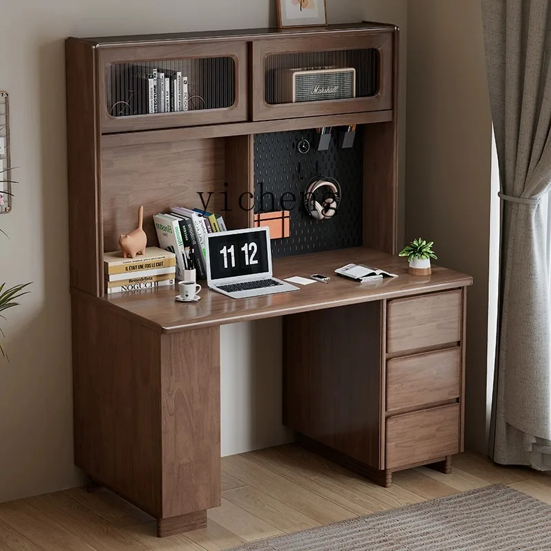 QZT Walnut Solid Wood Desk Living Room Workbench Small Household Computer Desk with Stool Set
QZT Walnut Solid Wood Desk Living Room Workbench Small Household Computer Desk with Stool Set