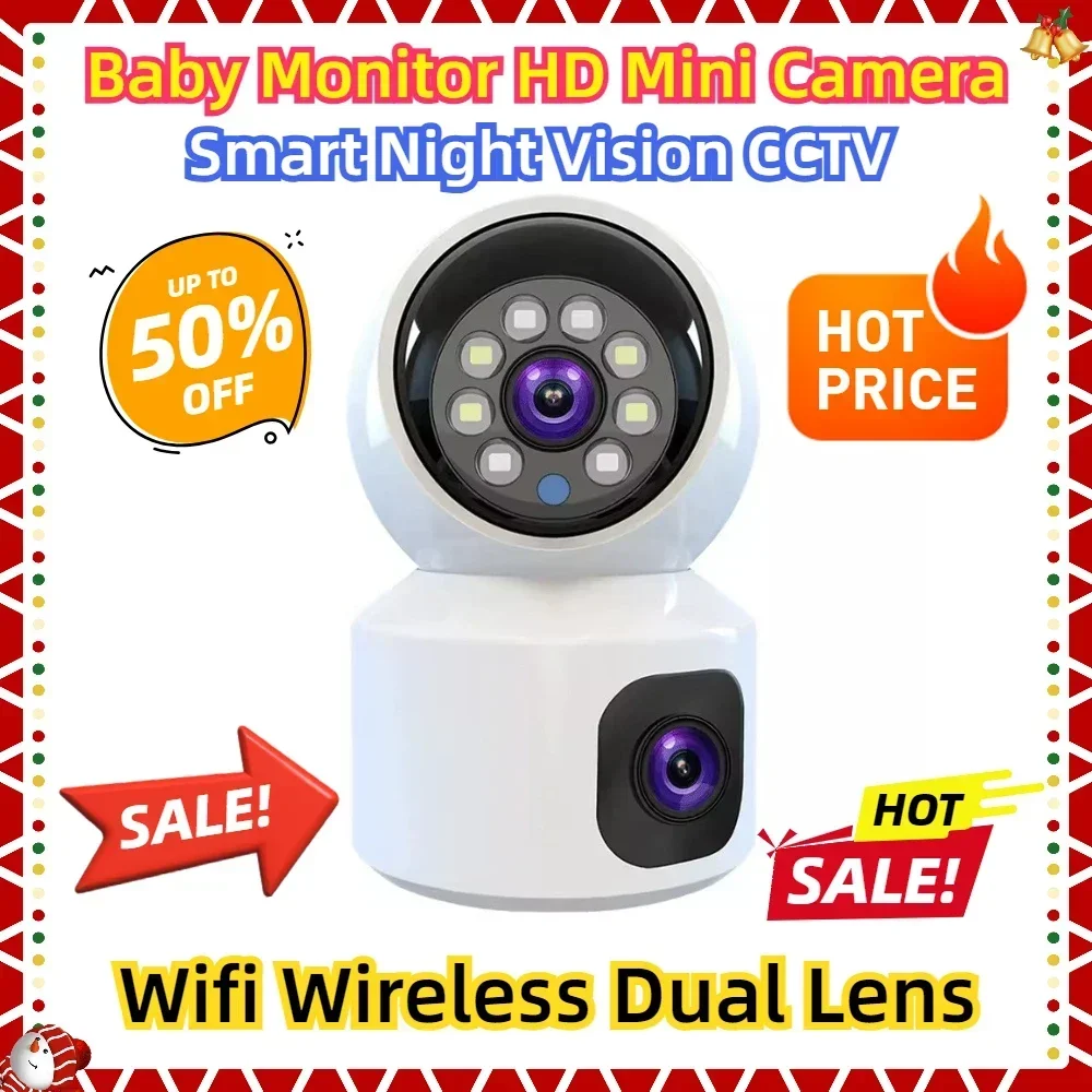 4MP IP Cameras Smart Night Vision CCTV Security PTZ Camera Indoor Baby Monitor HD Mini Camera Wifi Wireless Dual Lens
4MP IP Cameras Smart Night Vision CCTV Security PTZ Camera Indoor Baby Monitor HD Mini Camera Wifi Wireless Dual Lens