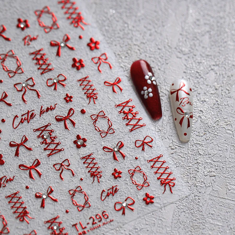 Red Velvet French Bow Nail Stickers 2026 New Year Sweet Girl Ribbon Design Self Adhesive Premium Vinyl Glossy for Women
Red Velvet French Bow Nail Stickers 2026 New Year Sweet Girl Ribbon Design Self Adhesive Premium Vinyl Glossy for Women