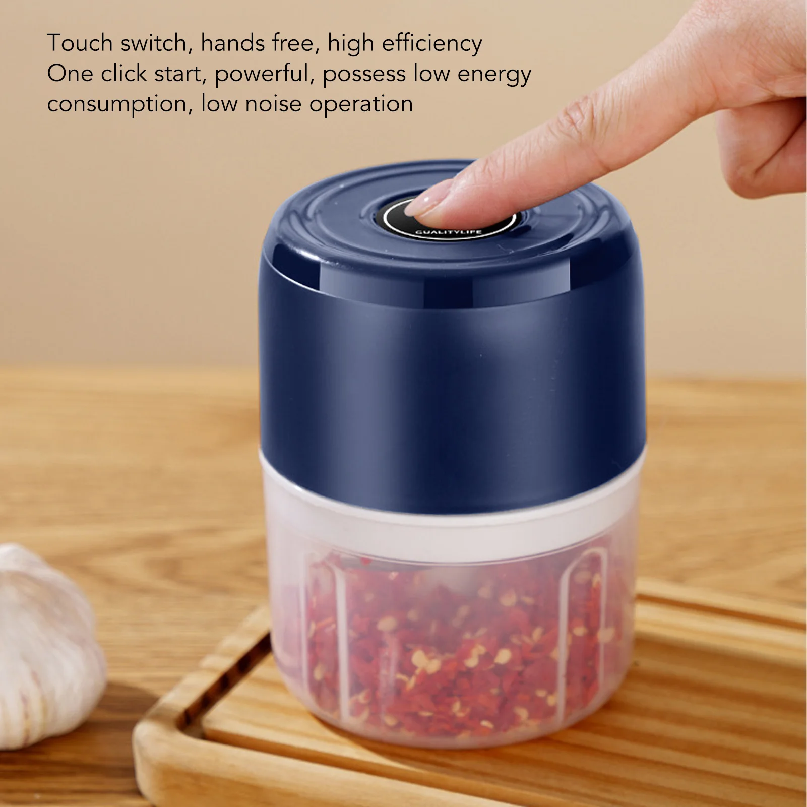 Electric Garlic Chopper Onion Mincer Portable Food Processor USB Charging for Vegetable Pepper Baby Food Seasoning 250ml
Electric Garlic Chopper Onion Mincer Portable Food Processor USB Charging for Vegetable Pepper Baby Food Seasoning 250ml