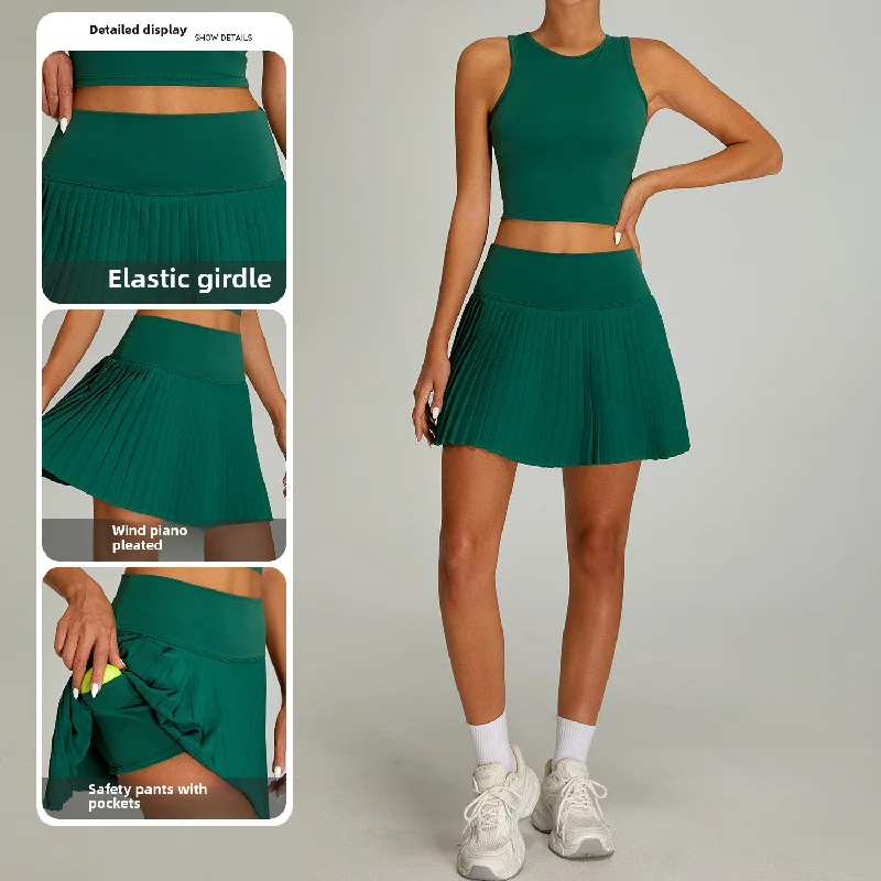 2025 New Women's High - Top Pleated Tennis Yoga Skirt Set - Slimming Anti -exposure Design Outer Wear for Outdoor Fitness
2025 New Women's High - Top Pleated Tennis Yoga Skirt Set - Slimming Anti -exposure Design Outer Wear for Outdoor Fitness