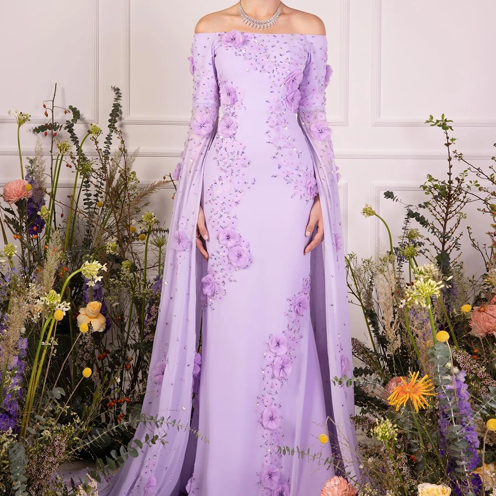 Customized Exquisite Appliques Crystal Chiffon Off the Shoulder Evening Dress Fashion Boat Neck Straight Long Sleeves Prom Gowns
Customized Exquisite Appliques Crystal Chiffon Off the Shoulder Evening Dress Fashion Boat Neck Straight Long Sleeves Prom Gowns