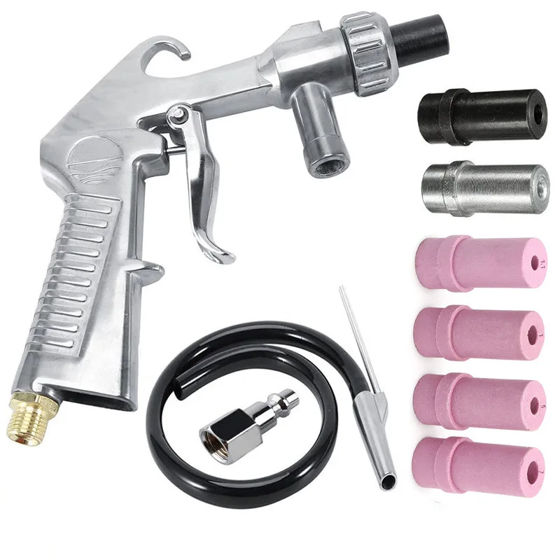 Pneumatic sandblasting gun glass rust removal tool ceramic nozzle sandblasting 4/5/6/7mm spraying machine
Pneumatic sandblasting gun glass rust removal tool ceramic nozzle sandblasting 4/5/6/7mm spraying machine