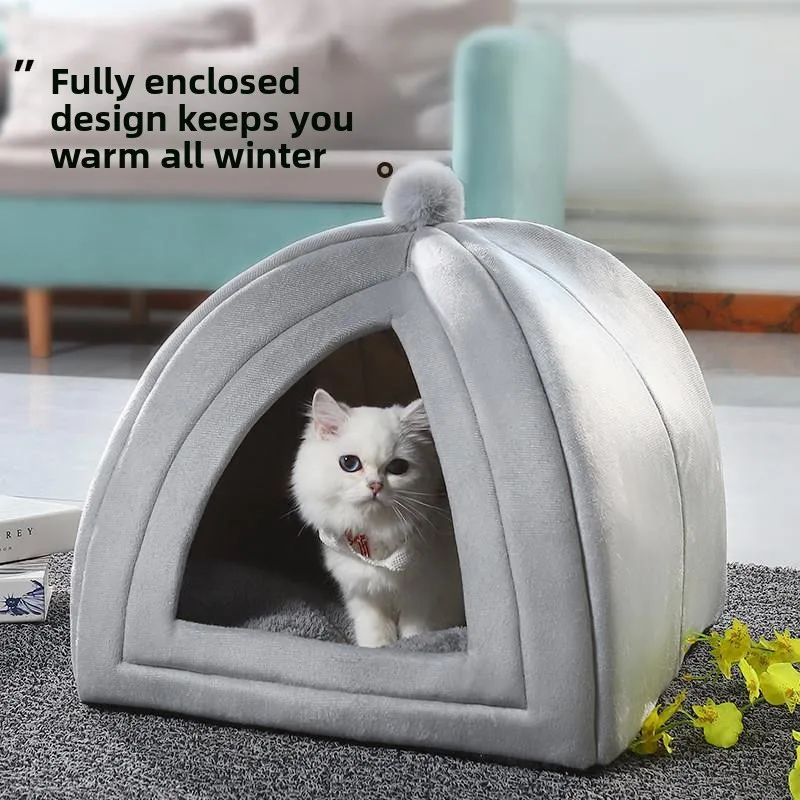 Warmth Winter House Plush Semi-Closed Pet Bed with Mat Deep Sleep Universal Four Seasons Room for Large Cats
Warmth Winter House Plush Semi-Closed Pet Bed with Mat Deep Sleep Universal Four Seasons Room for Large Cats