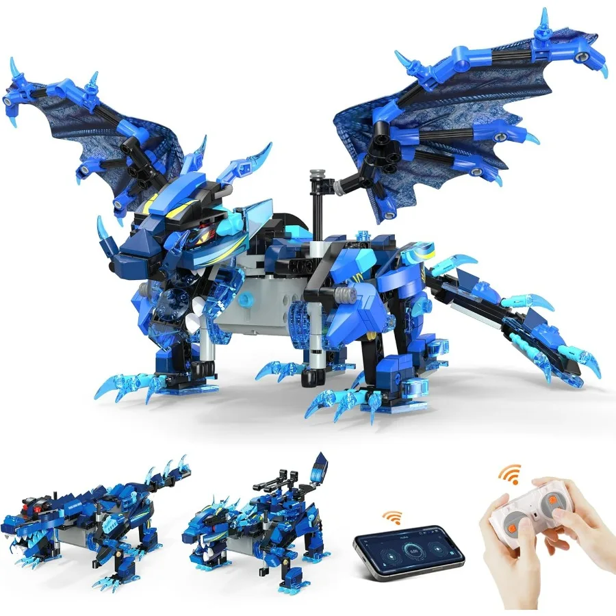 OASO Dragon Building Kit with Remote Control STEM Gifts for Boys Ages 8-12 Coding Buildable Technic Toys for Birthday Buildable
OASO Dragon Building Kit with Remote Control STEM Gifts for Boys Ages 8-12 Coding Buildable Technic Toys for Birthday Buildable