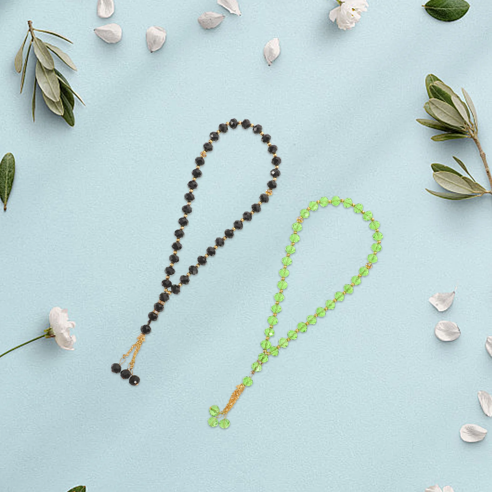 2pcs Islamic Prayer Beads 33 Beads Glass Muslim Tasbih Durable Worship Meditation Ramadan Travel Decorative Black Green
2pcs Islamic Prayer Beads 33 Beads Glass Muslim Tasbih Durable Worship Meditation Ramadan Travel Decorative Black Green
