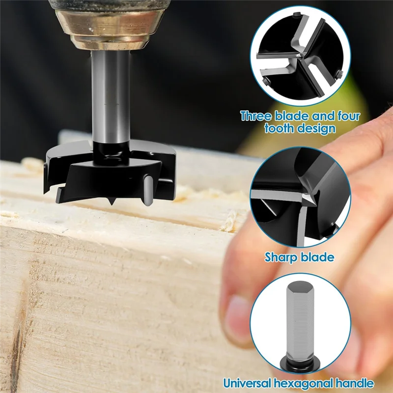 ABHB-Bit Forwoodworking, Triple Flute Carbide Tipped Round Shank Drilling Cutting Tool
ABHB-Bit Forwoodworking, Triple Flute Carbide Tipped Round Shank Drilling Cutting Tool