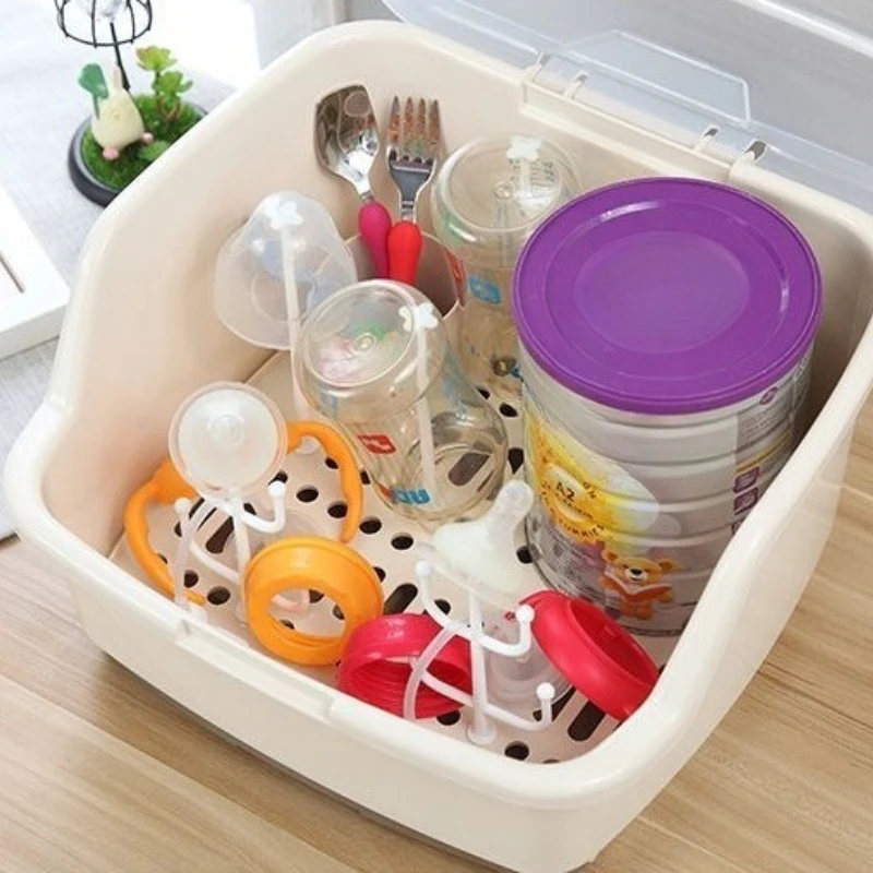 Portable Bottle Dry Rack Baby Bottle Drain Cleaning Dryer Drainer Storage BPA FREE Baby Pacifier Feeding Cup Holder Box
Portable Bottle Dry Rack Baby Bottle Drain Cleaning Dryer Drainer Storage BPA FREE Baby Pacifier Feeding Cup Holder Box