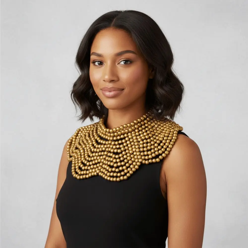Elegant Handmade Bead Bohemian Style Multi-Layer Shawl Versatile Collar Jewelry
Elegant Handmade Bead Bohemian Style Multi-Layer Shawl Versatile Collar Jewelry