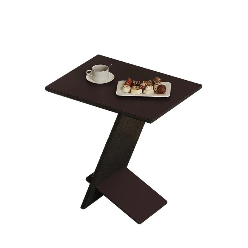 Italian light luxury high-end solid wood saddle leather few living room household coffee table bedside table small table
Italian light luxury high-end solid wood saddle leather few living room household coffee table bedside table small table