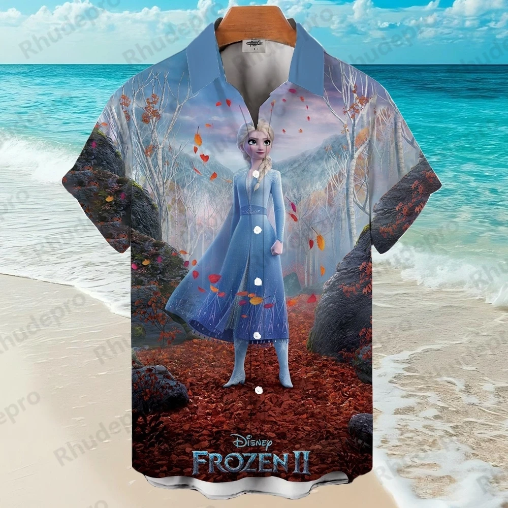 Disney 2025 New Summer Princess Elsa Frozen Men's Short-sleeved Shirts Comfortable And Casual Lapel Spaceship Print Tops
Disney 2025 New Summer Princess Elsa Frozen Men's Short-sleeved Shirts Comfortable And Casual Lapel Spaceship Print Tops