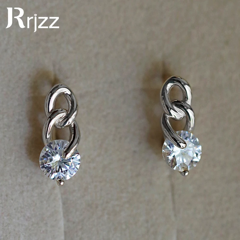 Rrjzz 925 Sterling Silver Stylish Individuality Cuban Link Drop Earring 1CT Single Stone Round Moissanite Women Elegant Earrings
Rrjzz 925 Sterling Silver Stylish Individuality Cuban Link Drop Earring 1CT Single Stone Round Moissanite Women Elegant Earrings