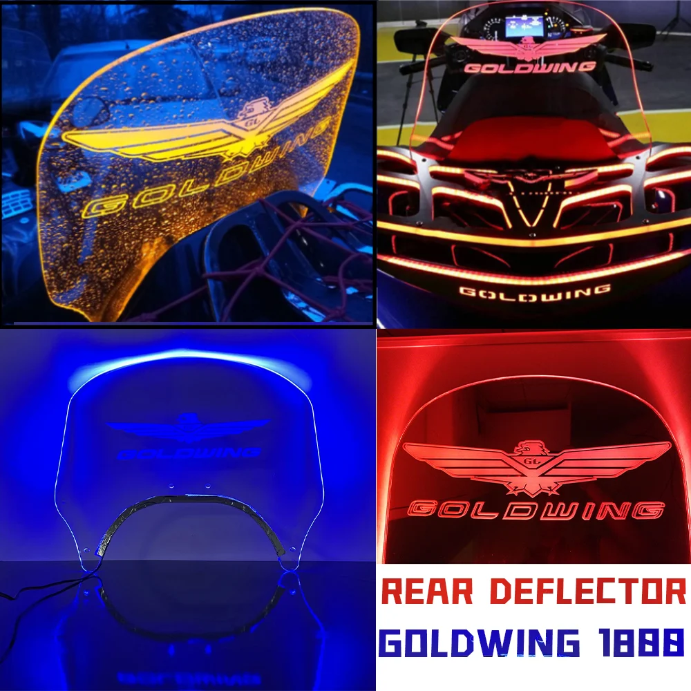 LED Rear Air Deflector Motorcycle for Honda Goldwing 1800 GL1800 Accessories Rear Windshield With Light Gold Wing 1800 Deflecto
LED Rear Air Deflector Motorcycle for Honda Goldwing 1800 GL1800 Accessories Rear Windshield With Light Gold Wing 1800 Deflecto