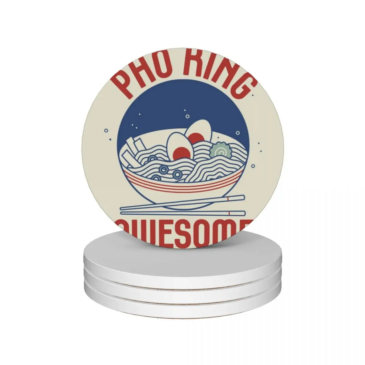 Pho King Awesome, funny T-shirt Ceramic Coasters (Set of 4) table decoration and accessories set for drinks Coasters
Pho King Awesome, funny T-shirt Ceramic Coasters (Set of 4) table decoration and accessories set for drinks Coasters