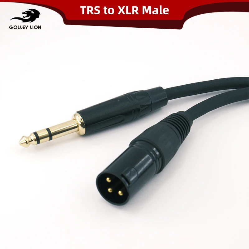 GOLLEY LION 1/4 Inch TRS to XLR Male Cable Gold-Plated Balanced Audio Cord for Recording Studio, Live Sound, Home Theater System
GOLLEY LION 1/4 Inch TRS to XLR Male Cable Gold-Plated Balanced Audio Cord for Recording Studio, Live Sound, Home Theater System