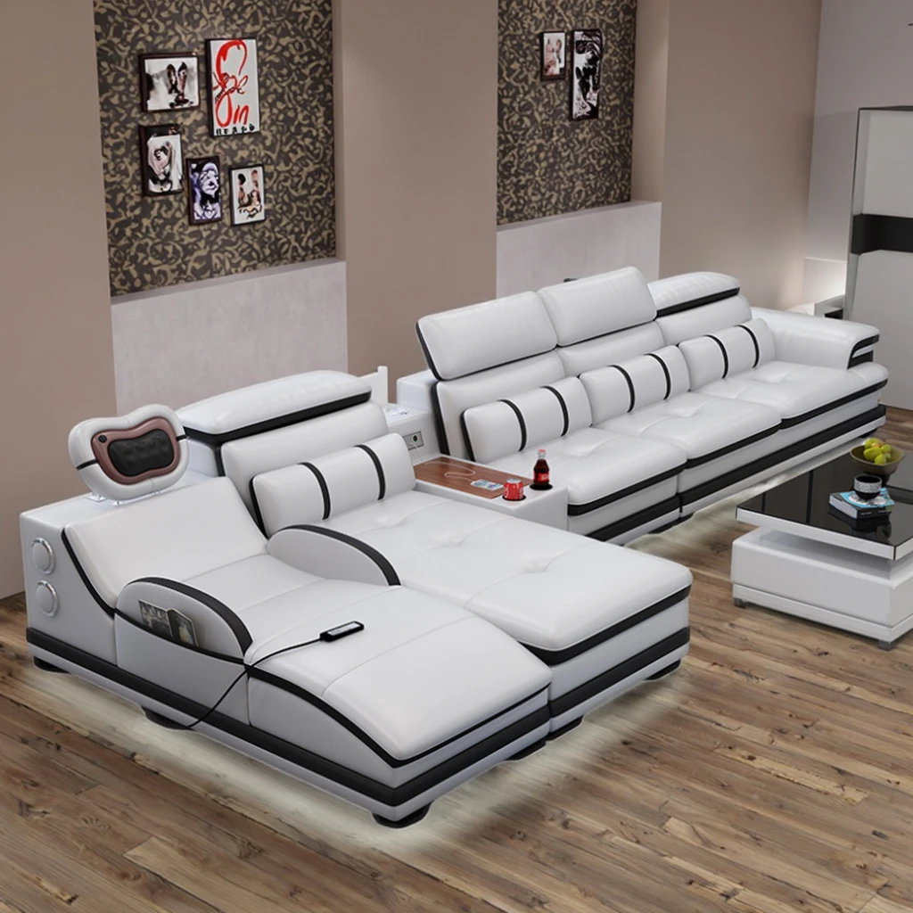Fashion intelligent massage sofa L-shaped leather combination sofa apartment living room furniture set warehouse school
Fashion intelligent massage sofa L-shaped leather combination sofa apartment living room furniture set warehouse school
