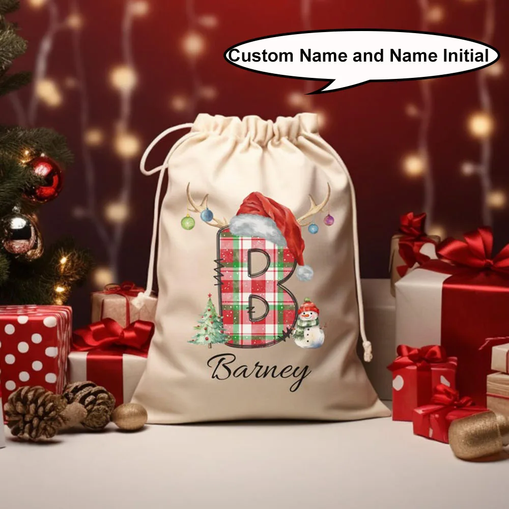 Персонализированный рождественский мешок Санта-Клауса, начальная холщовая сумка с именем, подарочная сумка на шнурке для под деревом, утренний сюрприз
Персонализированный рождественский мешок Санта-Клауса, начальная холщовая сумка с именем, подарочная сумка на шнурке для под деревом, утренний сюрприз