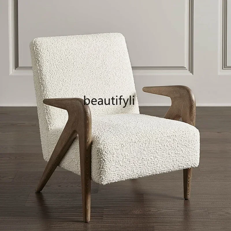 New Arrivals Middle-Ancient Designer Light Luxury Wooden Lounge Chair High Back Couch Bed & Breakfast Single Sofa S8350
New Arrivals Middle-Ancient Designer Light Luxury Wooden Lounge Chair High Back Couch Bed & Breakfast Single Sofa S8350