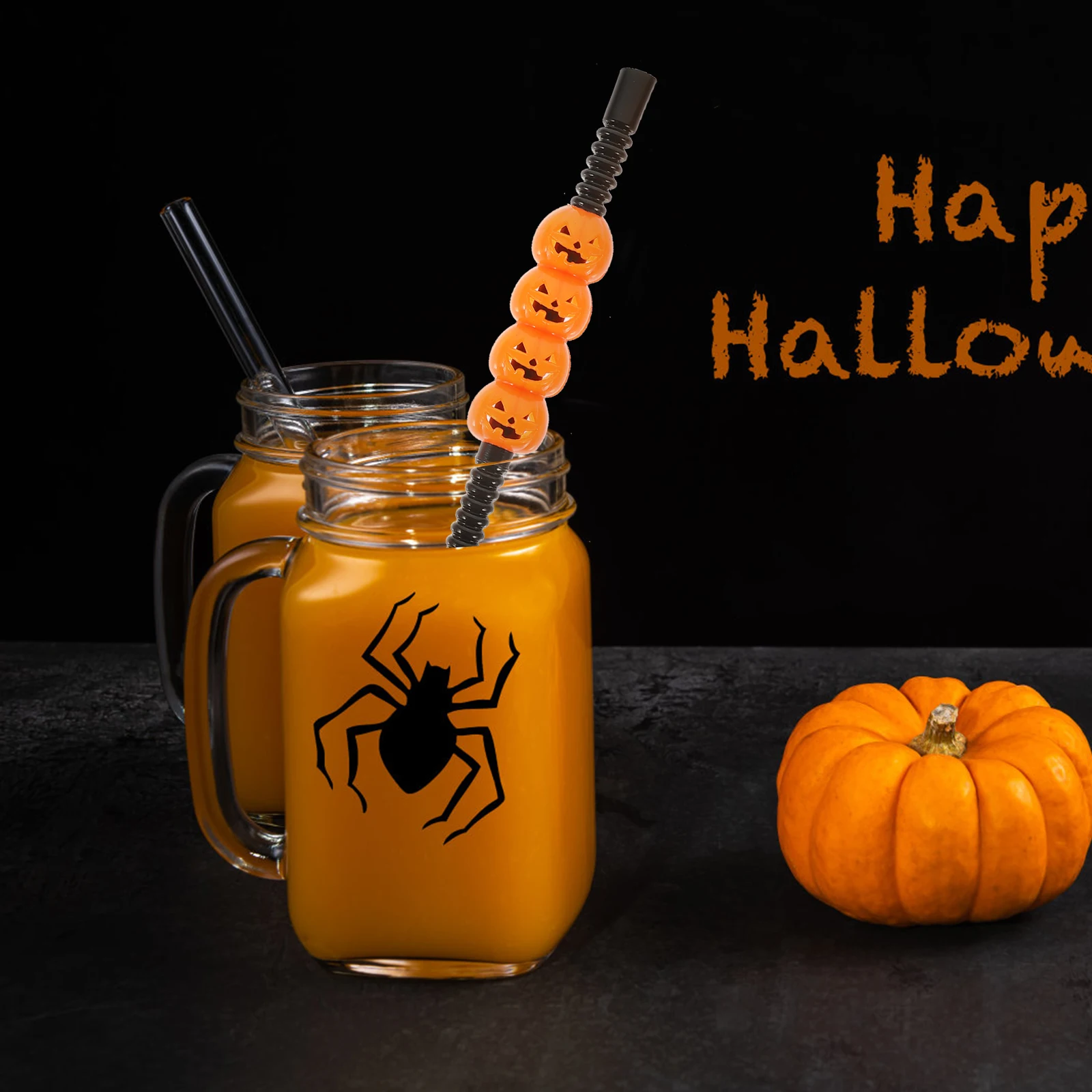 5pcs Halloween Pumpkin Shaped Straws Reusable Plastic Party Drinking Tools For Theme Parties Bars Restaurants Beverage Juice
5pcs Halloween Pumpkin Shaped Straws Reusable Plastic Party Drinking Tools For Theme Parties Bars Restaurants Beverage Juice