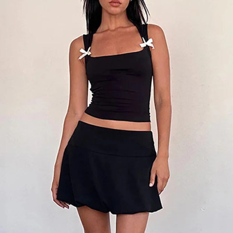 Patchwork contrast satin bow-tie blouse womens T-shirt square neckline trim multi-function vest Y2K top street wear
Patchwork contrast satin bow-tie blouse womens T-shirt square neckline trim multi-function vest Y2K top street wear