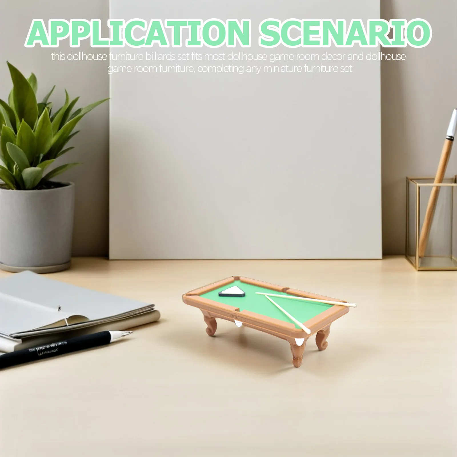 1Set Dollhouse Mini Pool Table 1:12 Scale Detailed Billiards Set Mini Snooker Cue Game Room Furniture Accessory
1Set Dollhouse Mini Pool Table 1:12 Scale Detailed Billiards Set Mini Snooker Cue Game Room Furniture Accessory
