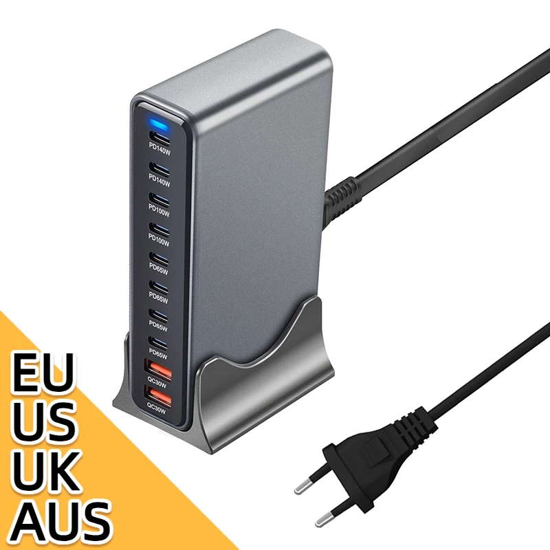 800 Вт GaN Зарядное устройство USB C Быстрое настольное 10-портовое зарядное устройство USB Type C PD3.1 Быстрая зарядка для ноутбука iPhone 16 15 14 Samsung S24 Xiaomi
800 Вт GaN Зарядное устройство USB C Быстрое настольное 10-портовое зарядное устройство USB Type C PD3.1 Быстрая зарядка для ноутбука iPhone 16 15 14 Samsung S24 Xiaomi
