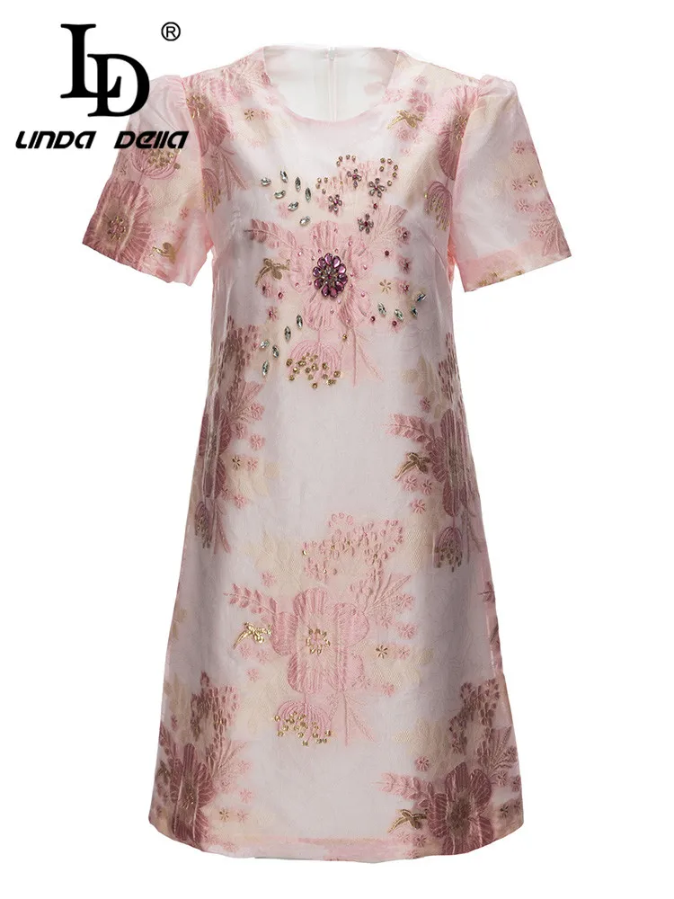 LD LINDA DELLA 2023 New Style Runway Designer Vintage Dress Women Round Neck Multicolour Nail Bead Print Slim Fit Mini Dress
LD LINDA DELLA 2023 New Style Runway Designer Vintage Dress Women Round Neck Multicolour Nail Bead Print Slim Fit Mini Dress