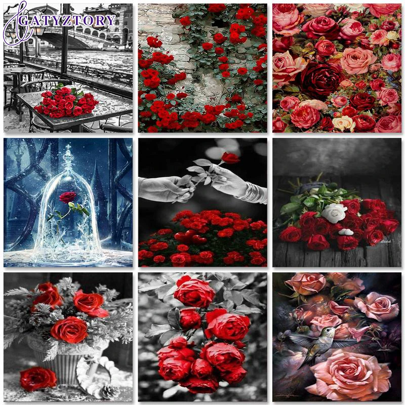 GATYZTORY Rose Painting By Numbers Kits Flowers DIY 60x75cm Oil Drawing By Numbers On Canvas Scenery Frameless Home Decor
GATYZTORY Rose Painting By Numbers Kits Flowers DIY 60x75cm Oil Drawing By Numbers On Canvas Scenery Frameless Home Decor