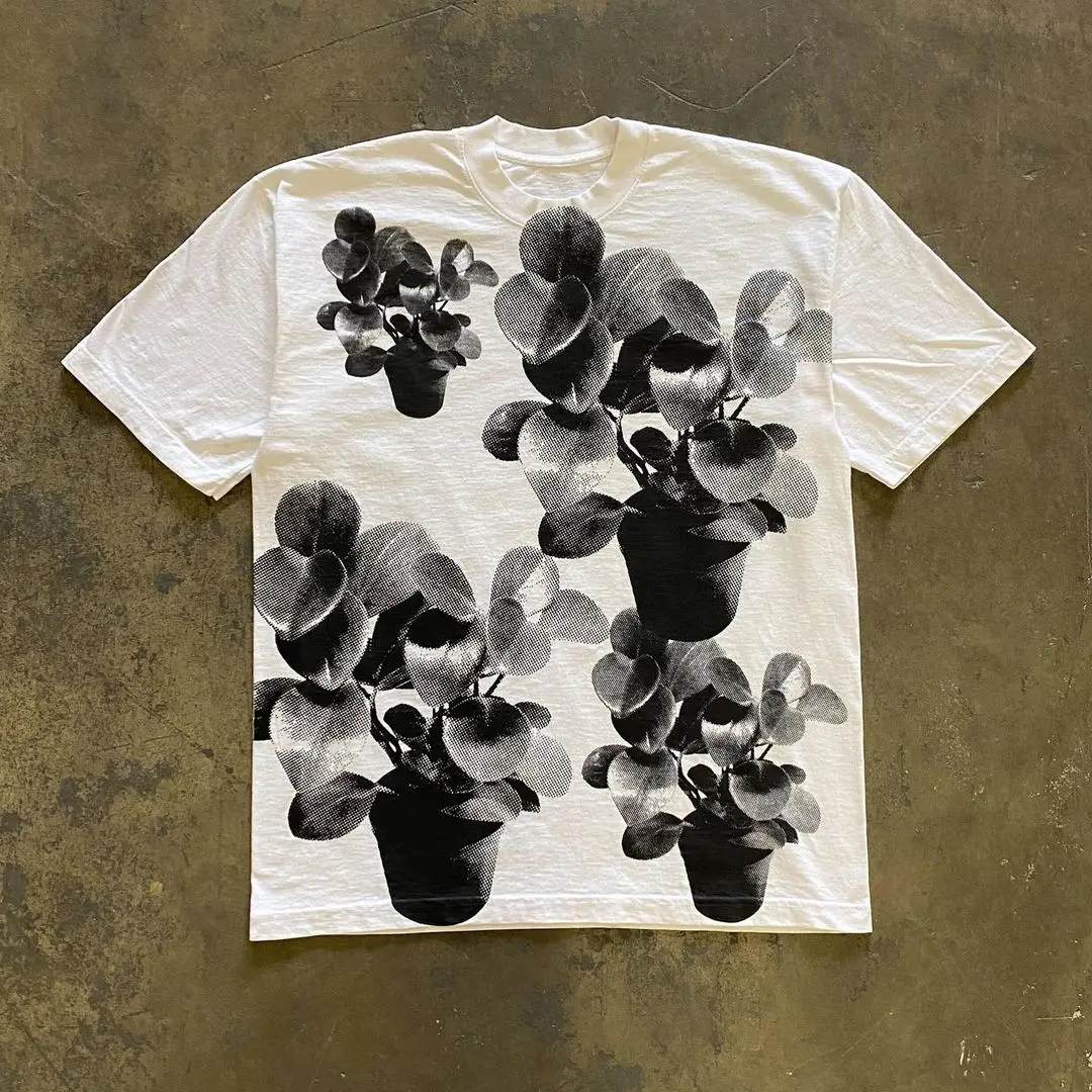 Vintage Street Fashion Flowers Pattern Print T-Shirt Y2k Summer Daily Casual Loose Women's Tops Couple High Quality Tees
Vintage Street Fashion Flowers Pattern Print T-Shirt Y2k Summer Daily Casual Loose Women's Tops Couple High Quality Tees