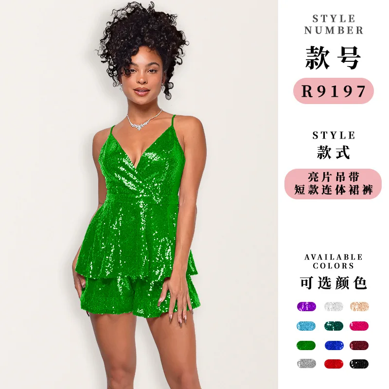 Shiny Sequin Sleeveless Jumpsuit Women Sexy Party Overall Pants Jumpsuits Spring Summer Matching Set
Shiny Sequin Sleeveless Jumpsuit Women Sexy Party Overall Pants Jumpsuits Spring Summer Matching Set