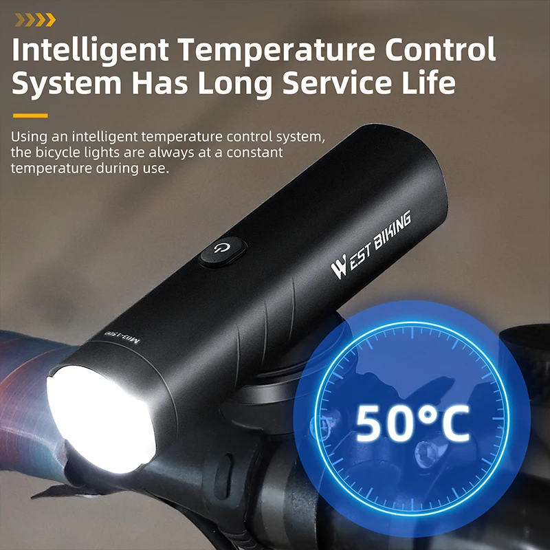 WEST BIKING 600/1200/1500 Lumens Bicycle Headlights Rotate Lens IP66 Waterproof Bicycle Anti-Glare LED Light Dual Mounting Base
WEST BIKING 600/1200/1500 Lumens Bicycle Headlights Rotate Lens IP66 Waterproof Bicycle Anti-Glare LED Light Dual Mounting Base