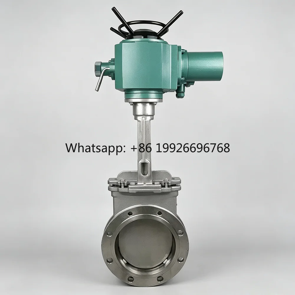 Industrial Flange Type Stainless Steel Electric Knife Gate Valve 6 Inch High Temperature for Slurry Sewage Pulp Mud Sand
Industrial Flange Type Stainless Steel Electric Knife Gate Valve 6 Inch High Temperature for Slurry Sewage Pulp Mud Sand