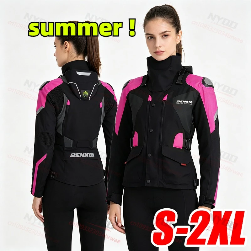 BENKIA Summer Women's Motorcycle Neck Guard Jacket Edition Lightweight Ventilated Abrasion Resistant Protective Design
BENKIA Summer Women's Motorcycle Neck Guard Jacket Edition Lightweight Ventilated Abrasion Resistant Protective Design