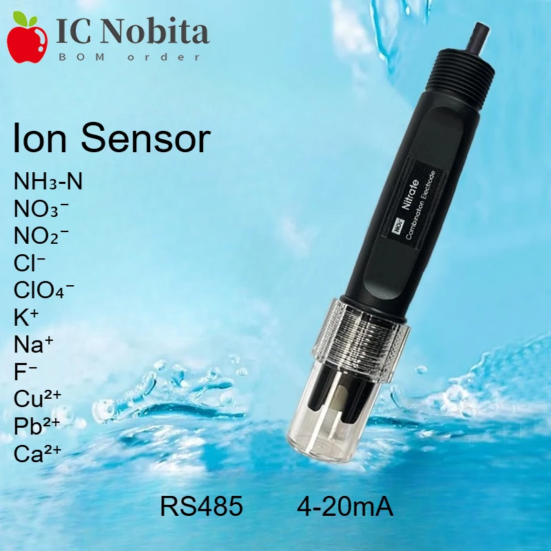 Water Quality Sensor Ammonia Nitrogen Detector with Fluoride Potassium Sodium Lead Copper Calcium Chloride Ion Electrode Probe
Water Quality Sensor Ammonia Nitrogen Detector with Fluoride Potassium Sodium Lead Copper Calcium Chloride Ion Electrode Probe