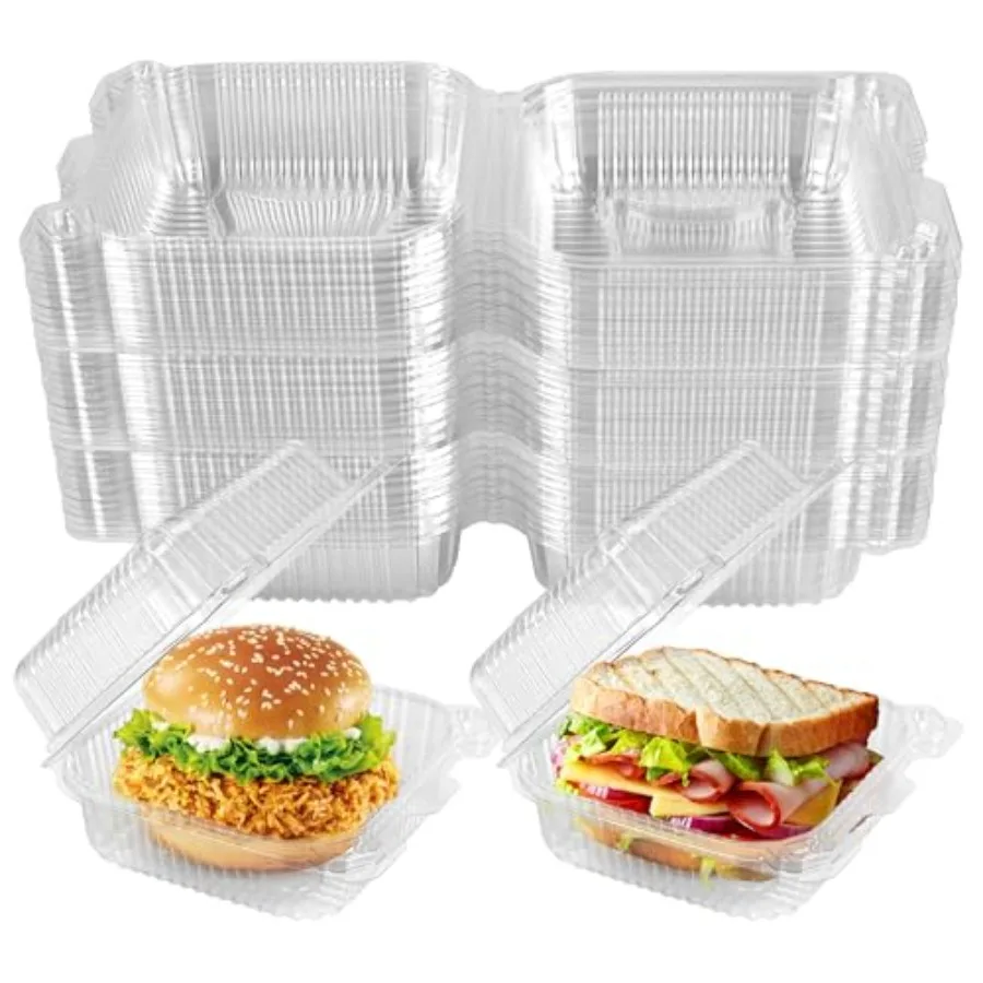 Pack Clear Thickening Plastic Hinged Take Out Containers Disposable Clamshell Food Cake Containers with Lids 5.8 x 5.8 x 2.75 i
Pack Clear Thickening Plastic Hinged Take Out Containers Disposable Clamshell Food Cake Containers with Lids 5.8 x 5.8 x 2.75 i