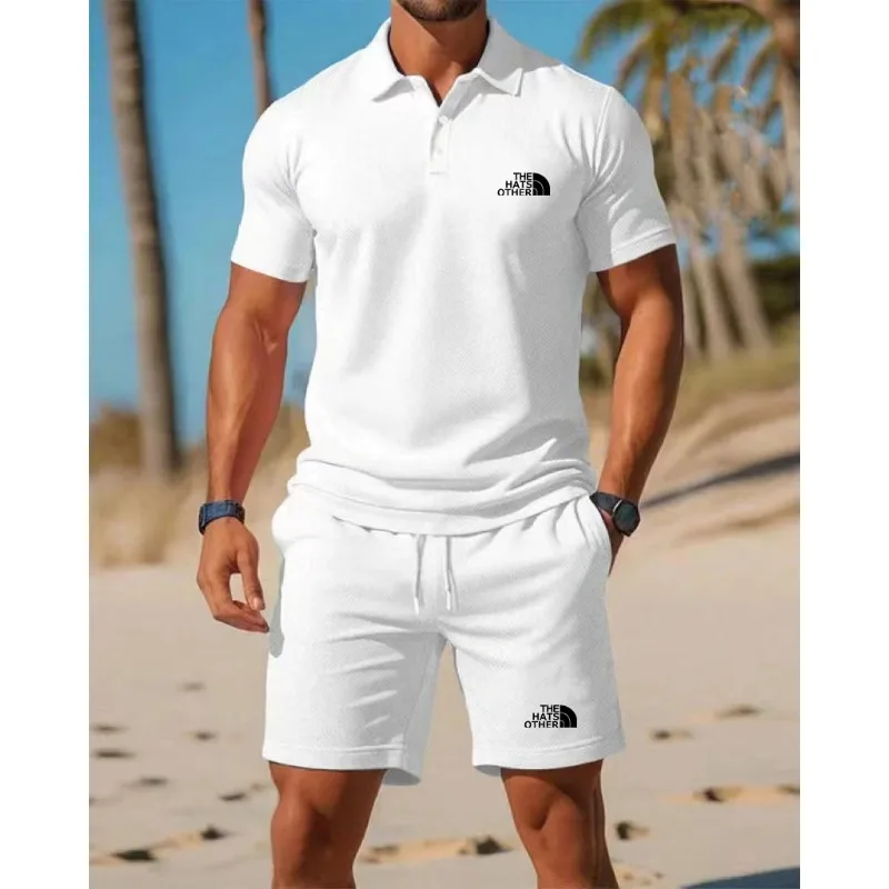 Daily essential men's casual Polo set exquisite letter printing soft glutinous fabric home fitness jogging versatile shorts set
Daily essential men's casual Polo set exquisite letter printing soft glutinous fabric home fitness jogging versatile shorts set