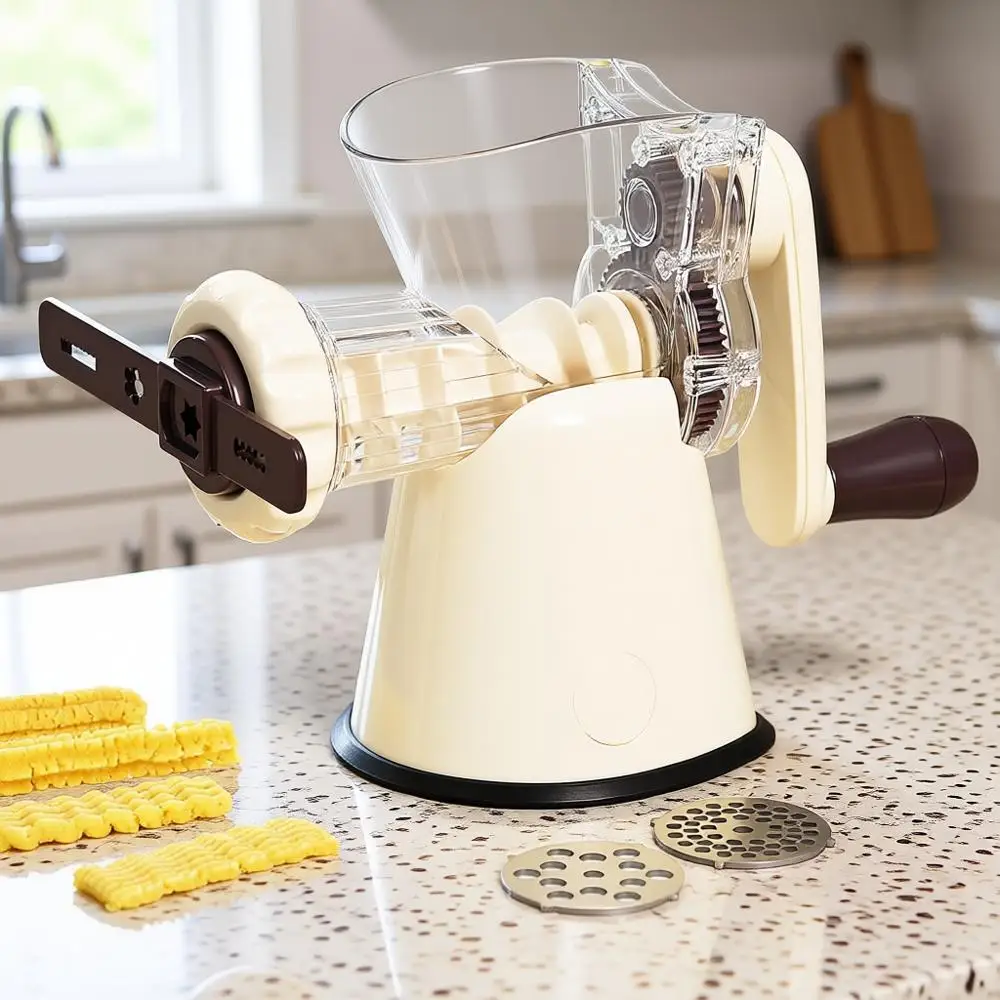Germany Cookie Biscuit Maker with Meat Grinder Attachment | Hand Crank Driven for Churros, Sausage, Ground Meat | Easy to Clean
Germany Cookie Biscuit Maker with Meat Grinder Attachment | Hand Crank Driven for Churros, Sausage, Ground Meat | Easy to Clean