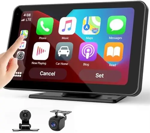 7-дюймовый портативный экран CarPlay с HD-тачскрином, камерой заднего вида и Bluetooth для всех автомобилей
7-дюймовый портативный экран CarPlay с HD-тачскрином, камерой заднего вида и Bluetooth для всех автомобилей