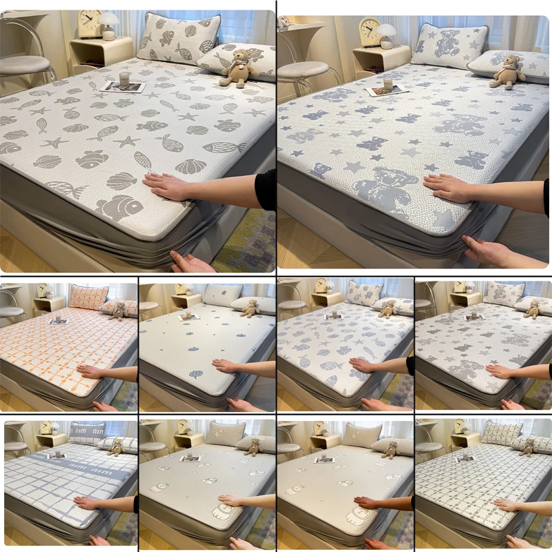 1PC Summer Cool Latex Bed Mat Pad Sheet for Bedroom Summer Sleeping Mattress Bed Cover Comfortable Ice Silk Bedspreads
1PC Summer Cool Latex Bed Mat Pad Sheet for Bedroom Summer Sleeping Mattress Bed Cover Comfortable Ice Silk Bedspreads
