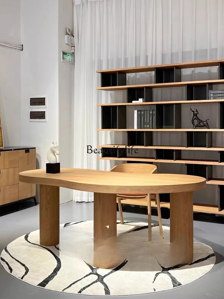 Special-shaped desk Italian minimalist antique designer high-end solid wood desk
Special-shaped desk Italian minimalist antique designer high-end solid wood desk