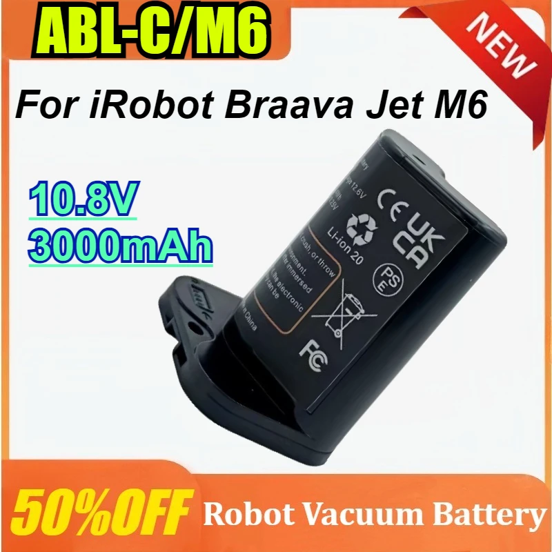ABL-C/M6 для iRobot Braava Jet M6 10,8 В 3000 мАч литий-ионный аккумулятор Ultimate Robot Mop
ABL-C/M6 для iRobot Braava Jet M6 10,8 В 3000 мАч литий-ионный аккумулятор Ultimate Robot Mop