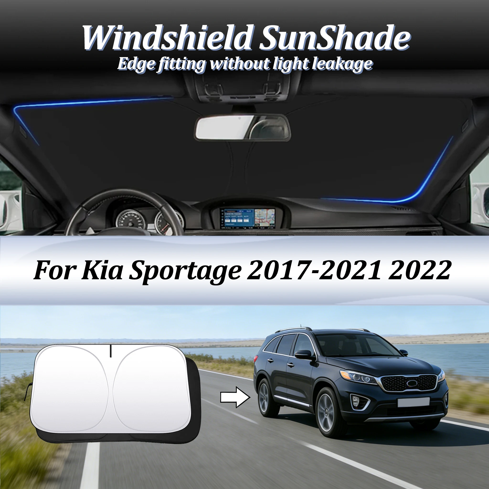 Car Windshield SunShade For Kia Sportage 2017 2018 2019 2020 2021 2022 Auto Accessories Sun Shade Visor Cover Foldable Anti- UV
Car Windshield SunShade For Kia Sportage 2017 2018 2019 2020 2021 2022 Auto Accessories Sun Shade Visor Cover Foldable Anti- UV
