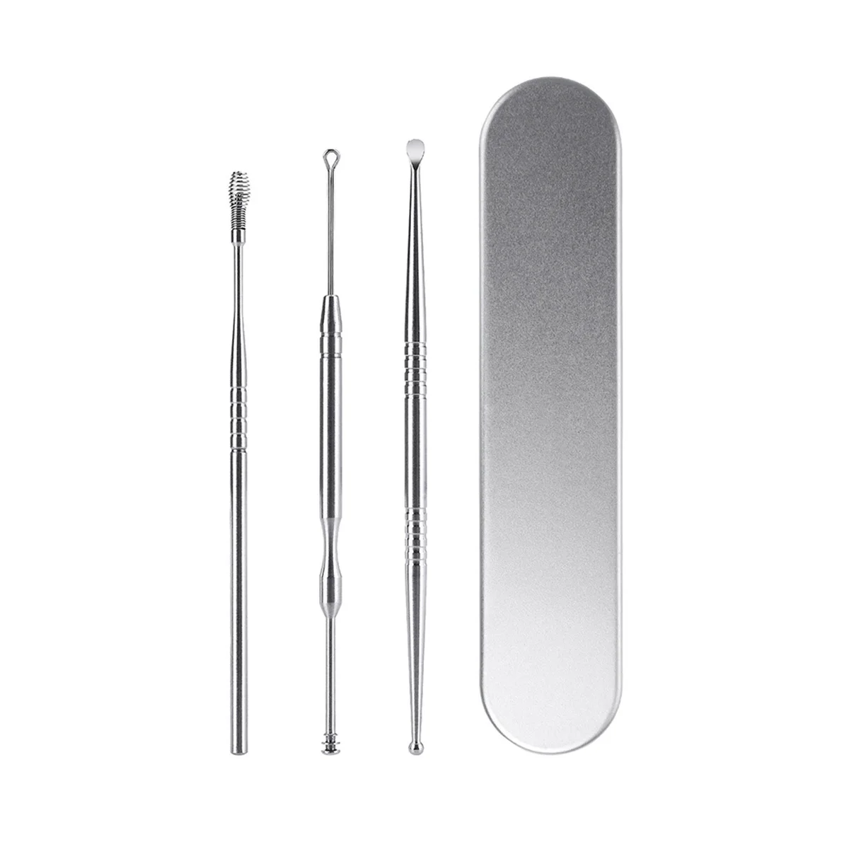 3Pcs Stainless Steel Ear Scoop Set Professional Earwax Cleaner Safe Ergonomic Ear Care Tools with Brush for Itching Massage
3Pcs Stainless Steel Ear Scoop Set Professional Earwax Cleaner Safe Ergonomic Ear Care Tools with Brush for Itching Massage