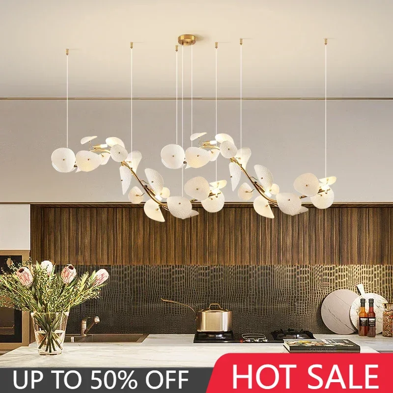 Modern Lotus Leaf Pendant Lights Luxury Cream Ceramic Pendant Lamp Long Restaurant Dining Room Golden Lighting Fixtures
Modern Lotus Leaf Pendant Lights Luxury Cream Ceramic Pendant Lamp Long Restaurant Dining Room Golden Lighting Fixtures