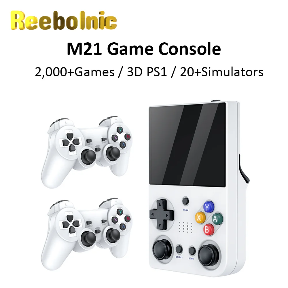 Reebolnic M21 Game Console 3.5Inch IPS Screen with 2 Gamepads Emuelec 4.3 26+Simulators 3D 4K HD Output Retro Video Game Console 
Reebolnic M21 Game Console 3.5Inch IPS Screen with 2 Gamepads Emuelec 4.3 26+Simulators 3D 4K HD Output Retro Video Game Console