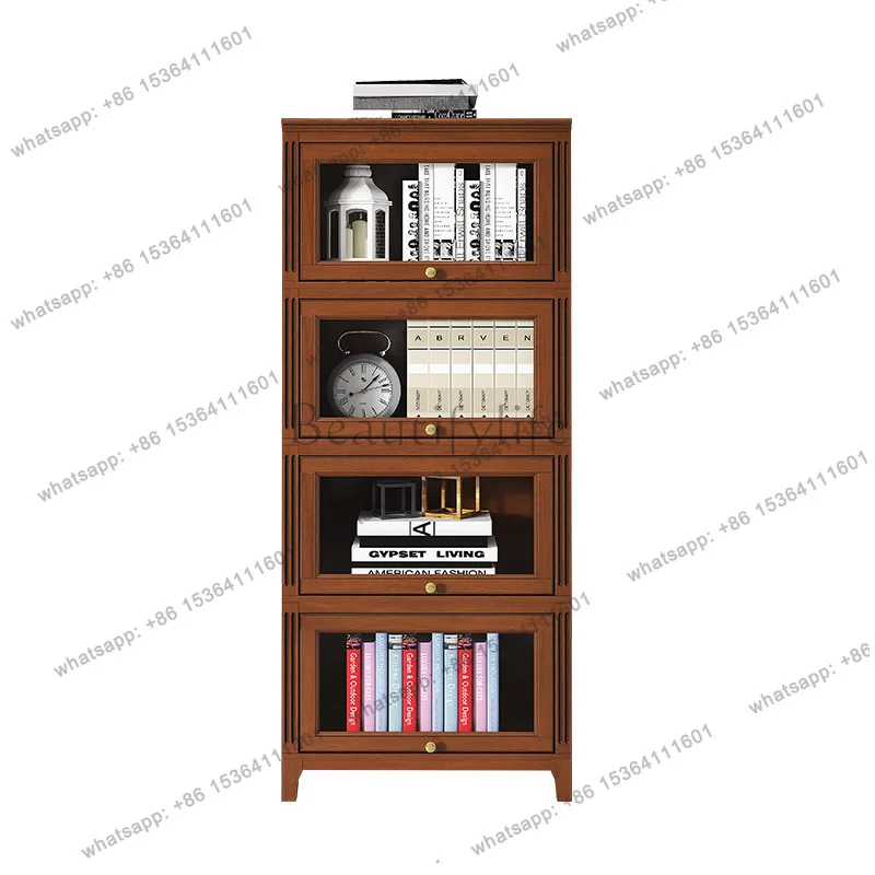 American all solid wood bookcase floor storage with door shelf storage solid wood display cabinet
American all solid wood bookcase floor storage with door shelf storage solid wood display cabinet