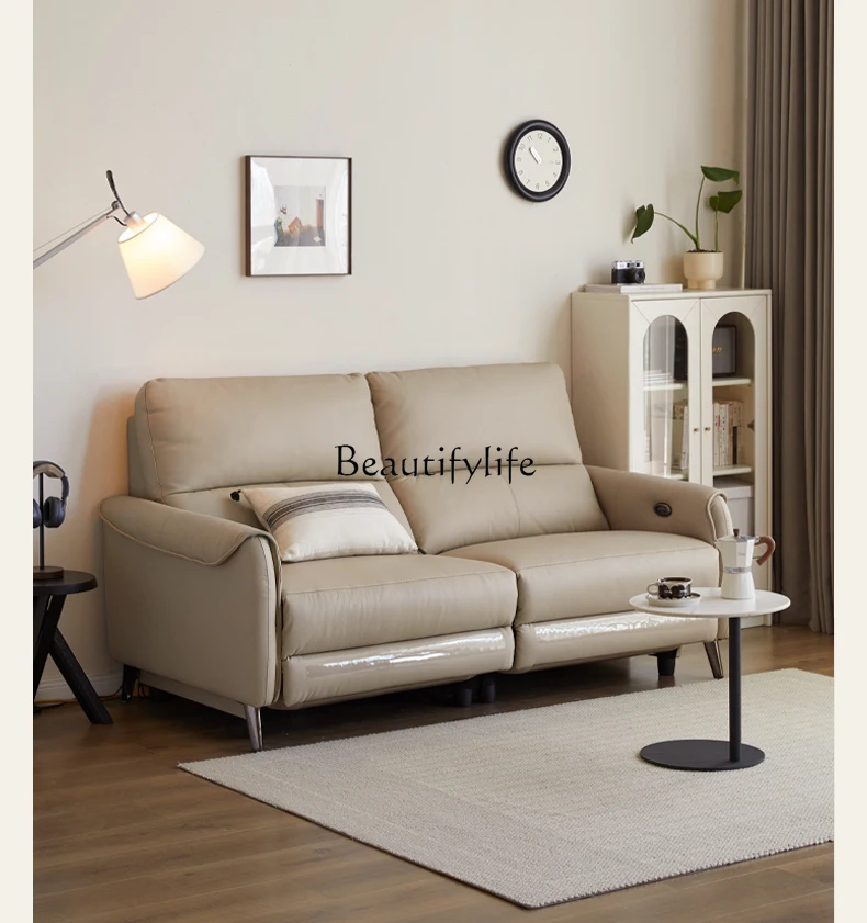 Wall leather sofa living room multi-functional double retractable electric sofa
Wall leather sofa living room multi-functional double retractable electric sofa