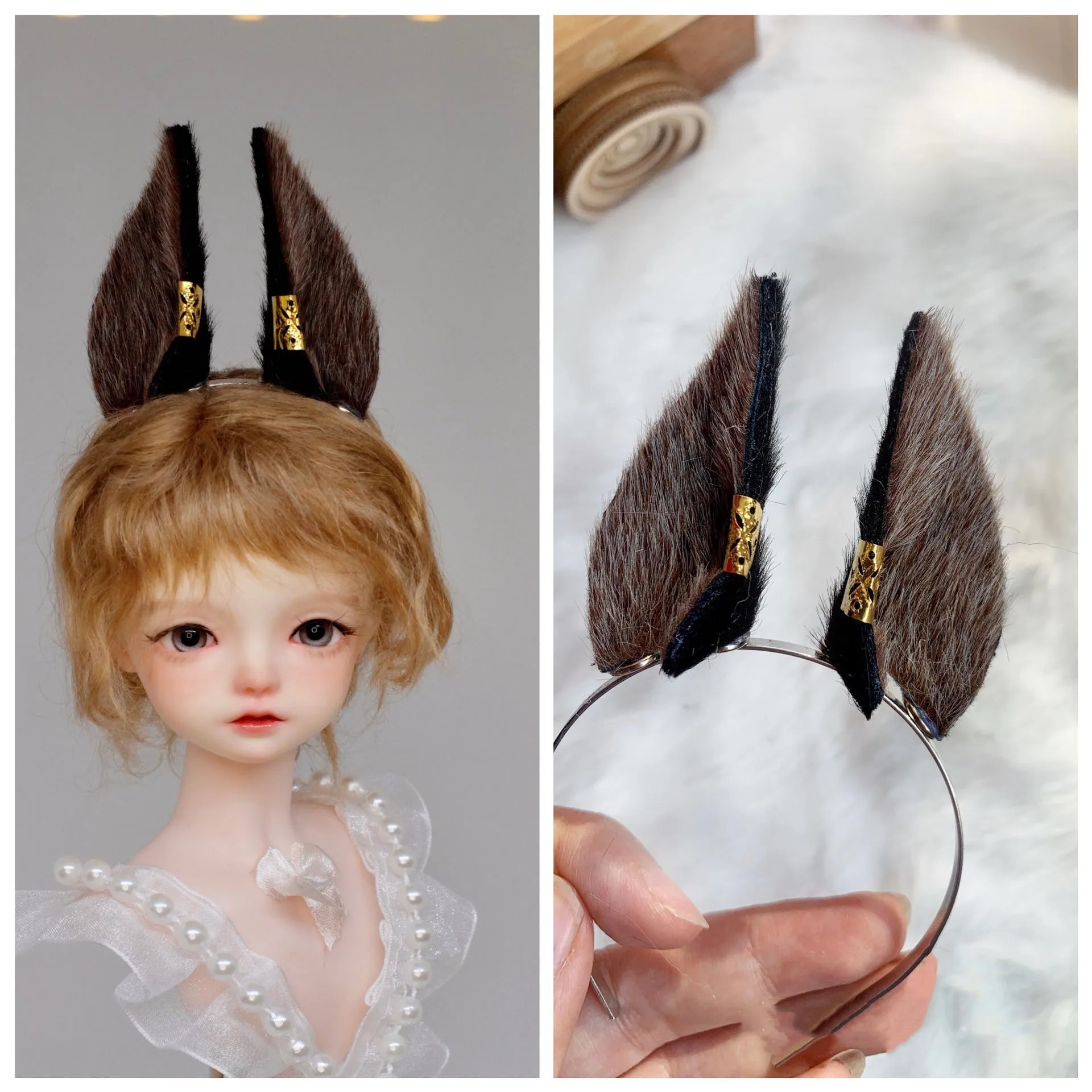 BJD Doll Headdress,1/3 DD SD Tiara, 1/4 1/6 MDD Animal Ear Headband
BJD Doll Headdress,1/3 DD SD Tiara, 1/4 1/6 MDD Animal Ear Headband