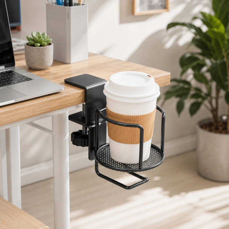 Black No Drill 360° Rotating Desk Cup Holder, Adjustable Clamp Stand, Table Edge Cup Tray Gift for Friends
Black No Drill 360° Rotating Desk Cup Holder, Adjustable Clamp Stand, Table Edge Cup Tray Gift for Friends